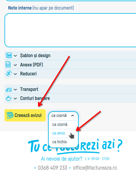 Cum adaug un aviz de însoțire a mărfii? - pasul 12